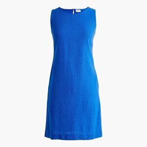 J. Crew Factory Women's Linen-Blend Sleeveless Mini Dress CK843 Blue Size 14 NWT